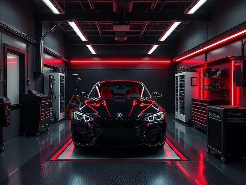 Car in detailing garage